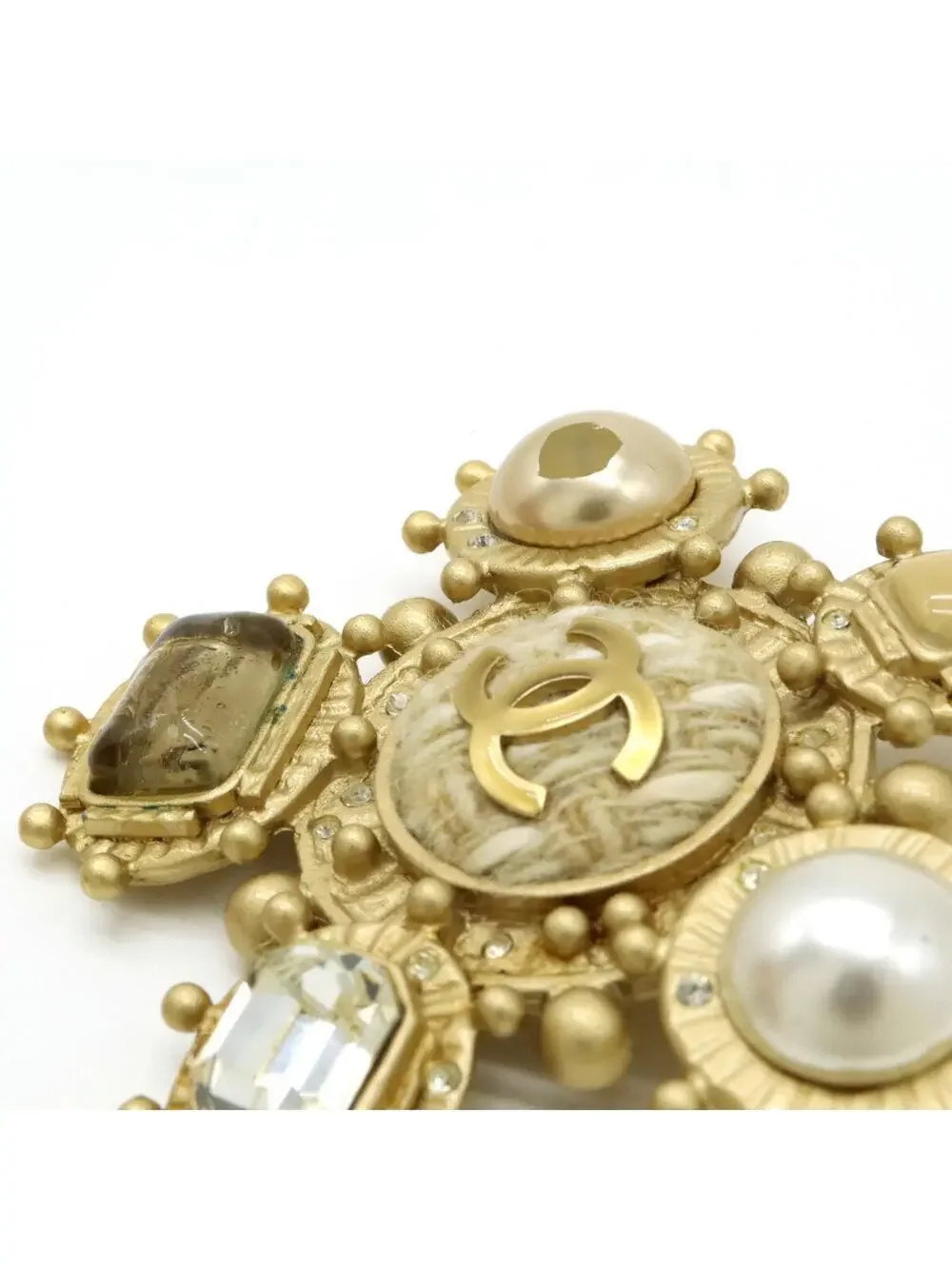Chanel Cc Logo Brooch Metal #208363C10B